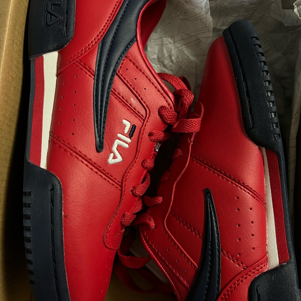 Fila  Bold Red and Dark Blue Sneakers